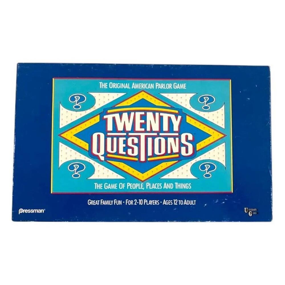 Twenty Questions Board Game Vintage 1988 Complete Pressman Family Fun Party Fun